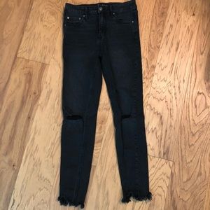 Black High Rise Skinny Jeans | size 4